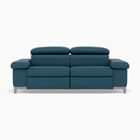 Blue leather sofas
