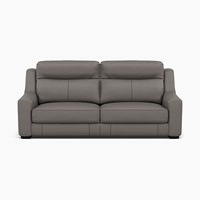 Grey leather sofas