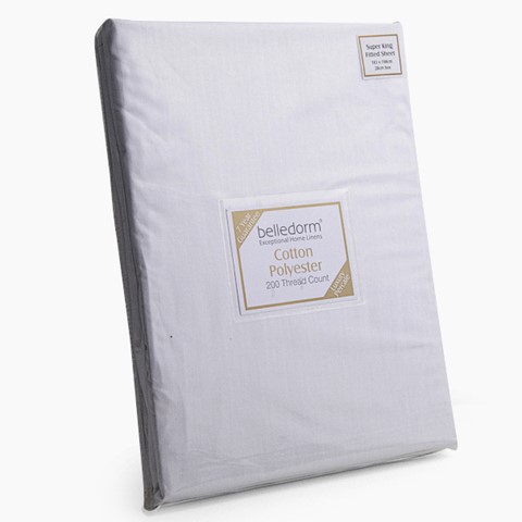Percale Fitted Sheet - White