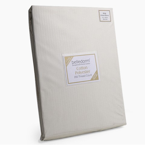 Percale Fitted Sheet - Ivory