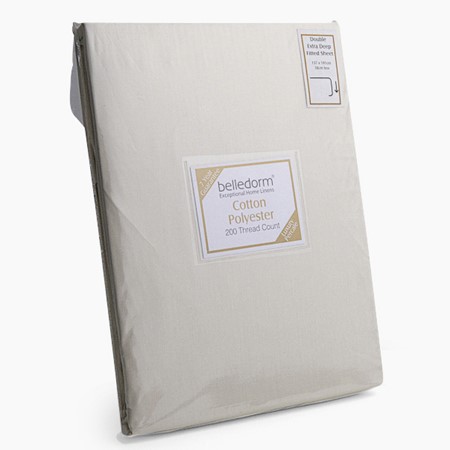 Percale 200 Extra Deep Fitted Sheet - Ivory image