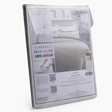 Percale 200 Extra Deep Fitted Sheet - Ivory Image