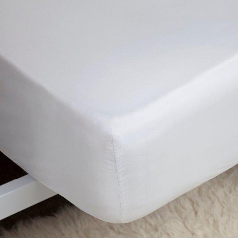 Egyptian Cotton 400 Fitted Sheet 15 Inch - White