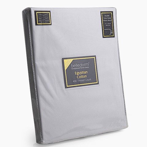 Egyptian Cotton 400 White 15 Inch Fitted Sheet