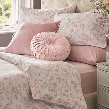 Laura Ashley Pink Aria Floral Duvet Cover Set primary image