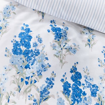 Laura Ashley Blue Stock Floral Duvet Cover Set Image