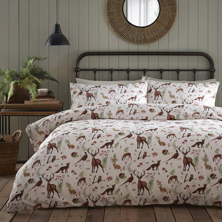 Forest Animals Printed Stag Duvet Set primary image