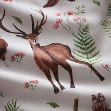 Forest Animals Printed Stag Duvet Set Image