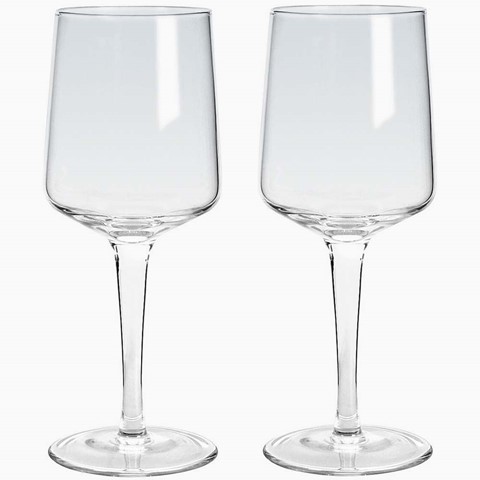 Denby Contemporary Clear Wine Glass Set Of 2