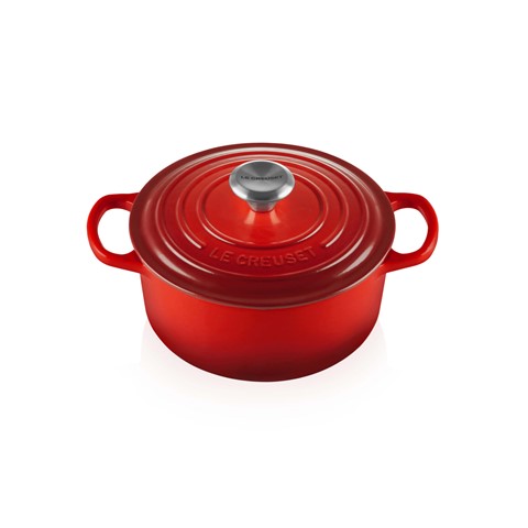 Le Creuset 20cm Cerise Cast Iron Round Casserole Dish