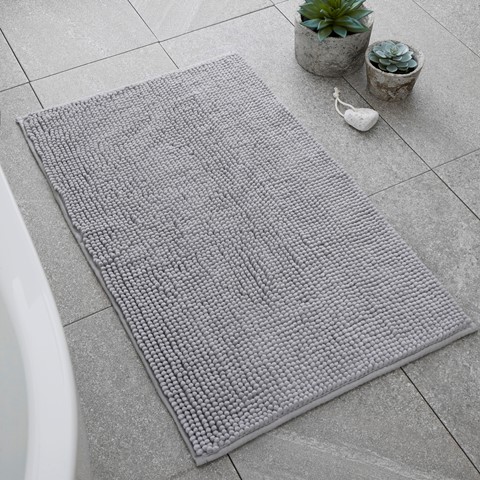 Catherine Lansfield Silver Bobble Bathmat