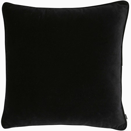 Luxe Velvet Piped Black Cushion primary image