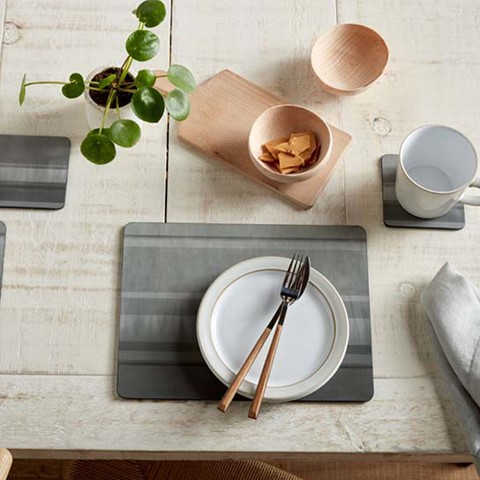 Denby Colours Set of 6 Grey Placemats