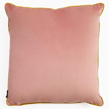Riva Paoletti Meridian Blush & Gold Velvet Piped Cushion image