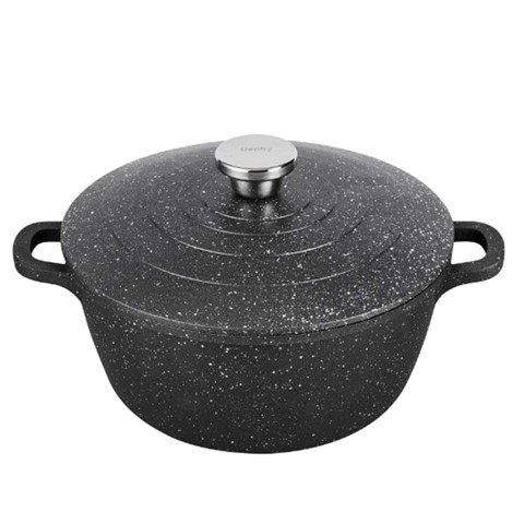 Denby Granite Finish 24cm Cast Aluminium Casserole Dish