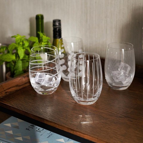 Mikasa Cheers Stemless Wine Glasses - Set of 4