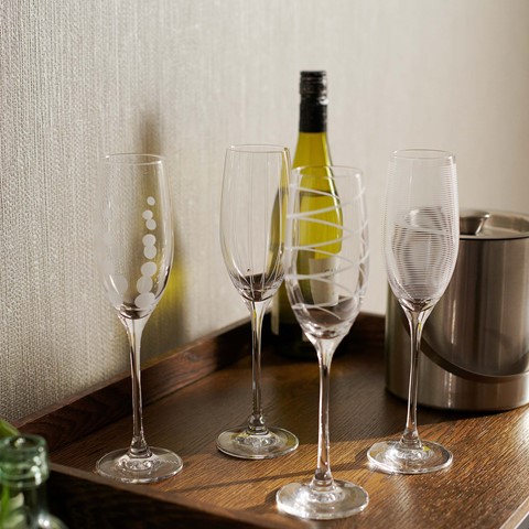 Mikasa Cheers Flute Glasses - Set of 4