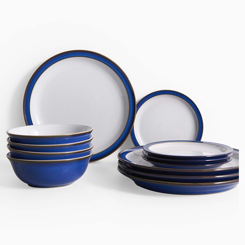 Denby Imperial Blue 12 Piece Tableware Set