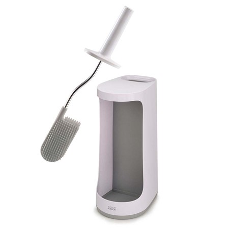 Joseph Joseph Grey & White Flex Store Toilet Brush with Storage Caddy image