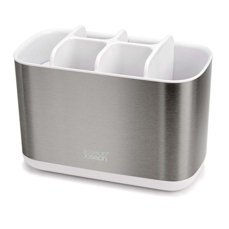 Joseph Joseph Large White Easystore Steel Toothbrush Caddy image