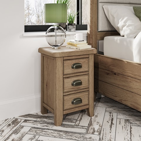 Ryedale Small 3 Drawer Bedside Table