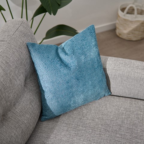 Bingham Dots Blue Velvet Cushion