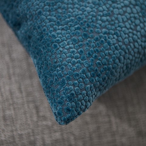 Bingham Dots Blue Velvet Cushion