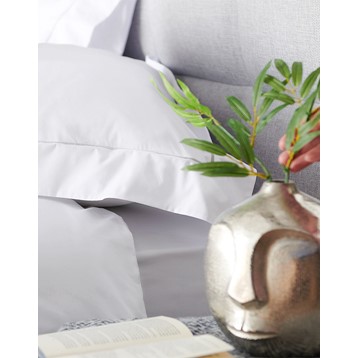Sterling Home Savile Oxford Pillowcase - White & Silver Cord Image
