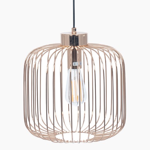 French Gold Metal Wire Pendant Ceiling Light