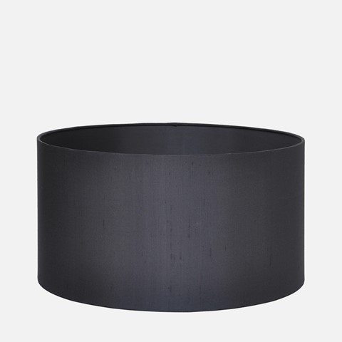 Black Silk Lined Cylinder Shade