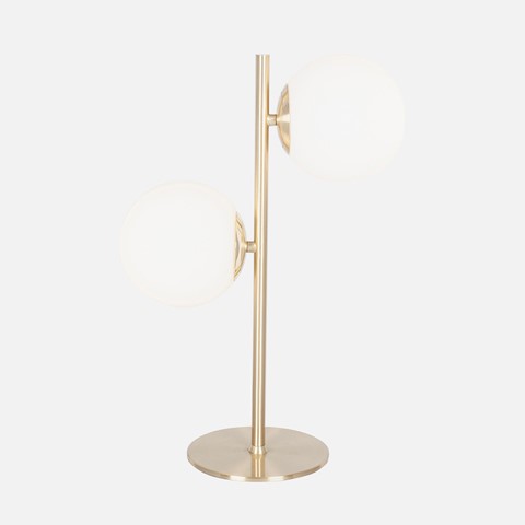 White & Gold Orb Metal Table Lamp