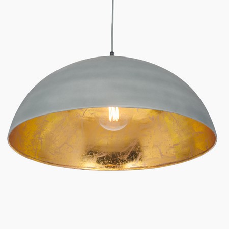 Matt Grey Metal Dome Pendant Light primary image