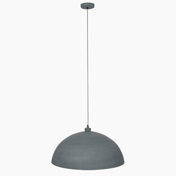 Matt Grey Metal Dome Pendant Light Image