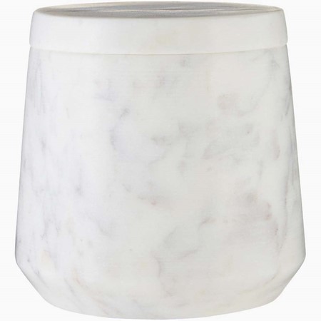 Marble Cotton Jar - Off White primary image