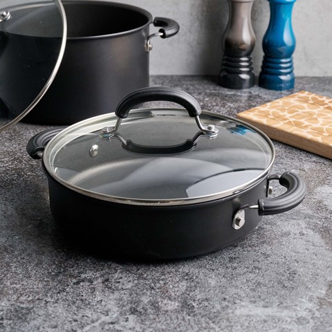 Circulon Total Hard Anodised Sauteuse Pan - 28cm