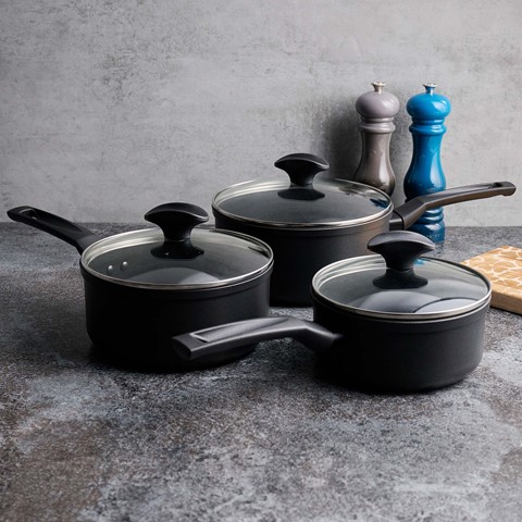 Prestige x9 Tougher 3 Piece Saucepan Set
