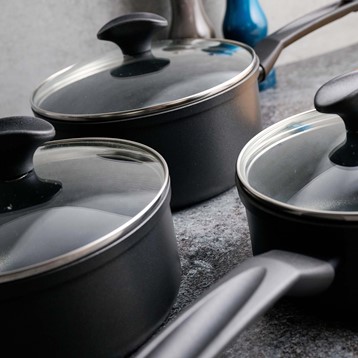 Prestige x9 Tougher 3 Piece Saucepan Set Image