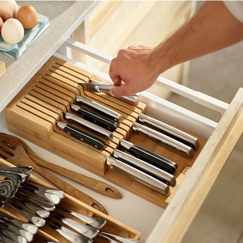 Joseph Joseph Bamboo Knife Drawer Organiser
