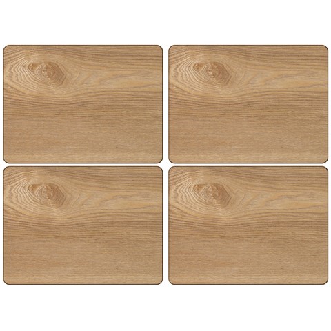 Oak Veneer Set of 4 Placemats
