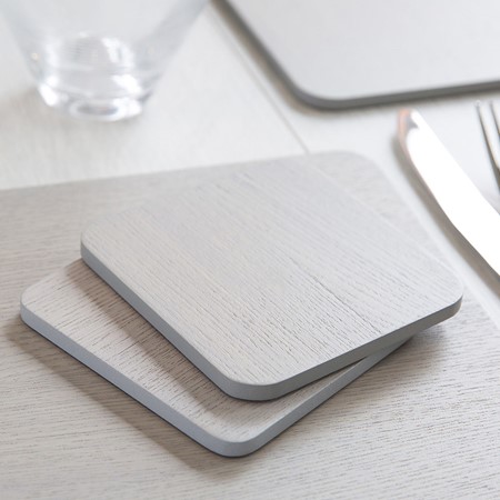 Naturals Wood Veener Grey Coasters Set of 4 primary image