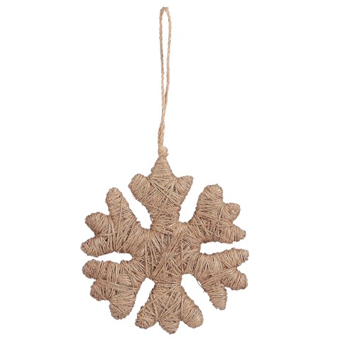 Brown Jute Snowflake Bauble