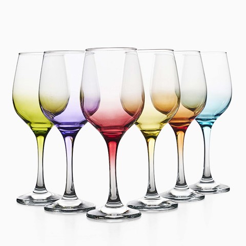LAV Ombre Wine Glasses - Set of 6