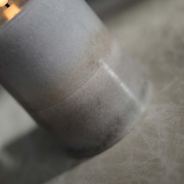 Luxe Natural Glow Stone LED Candle Image