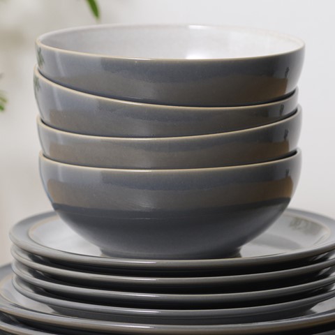 Denby Elements Fossil Grey Rice Bowl
