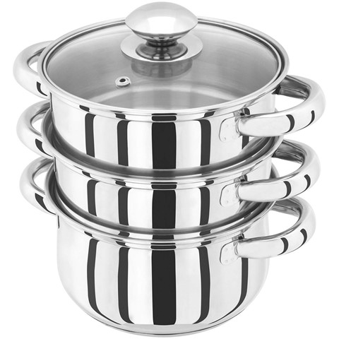 Judge Essentials 3 Tier Glass Lid Steamer Set