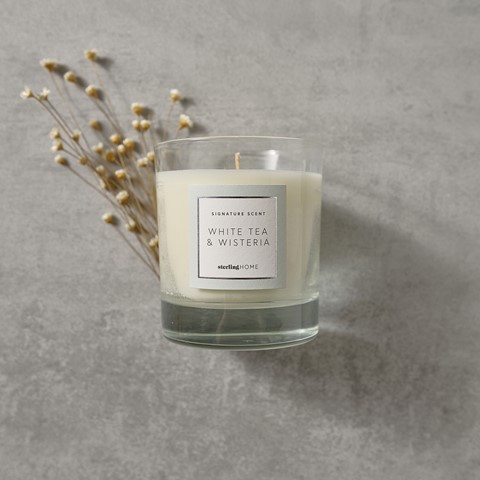 Sterling Home Fragrance White Tea & Wisteria Candle