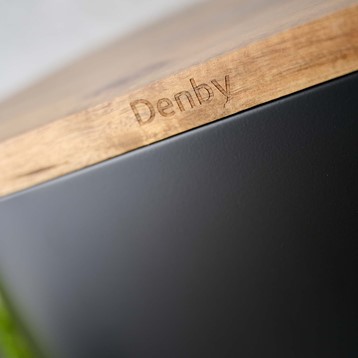 Denby Black Bread Bin With Acacia Lid Image