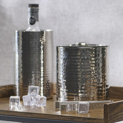 BarCraft Stainless Steel Hammered Wine Cooler