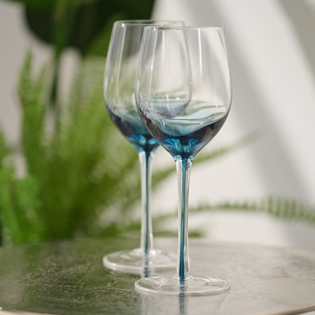 Denby Colours Set of 2 Red Wine Glasses - Blue primary image