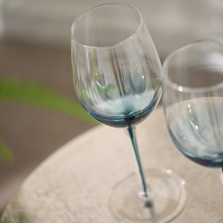 Denby Colours Set of 2 Red Wine Glasses - Blue image